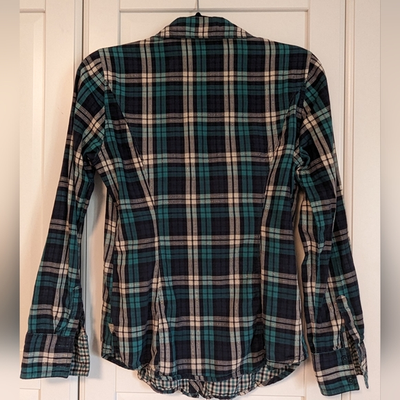 Guess - Plaid with Gold Shimmer & Ruffle - Sz S - Picture 2 of 6